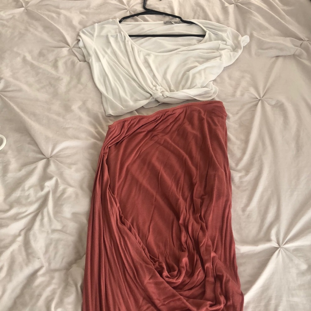 Crop top and maxi skirt! Sold as a set